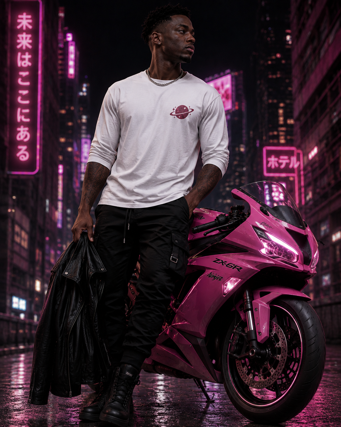 Pink City Anime Long Sleeve Tee – Muzan