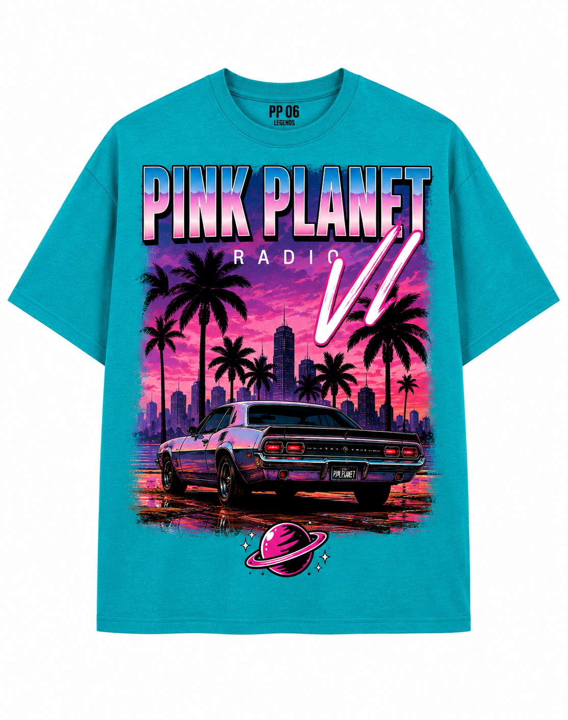 Pink Planet VI Tee - Hot Pink