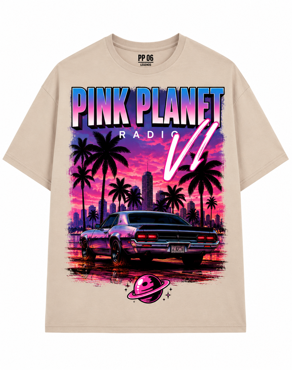 Pink Planet VI Tee - Hot Pink