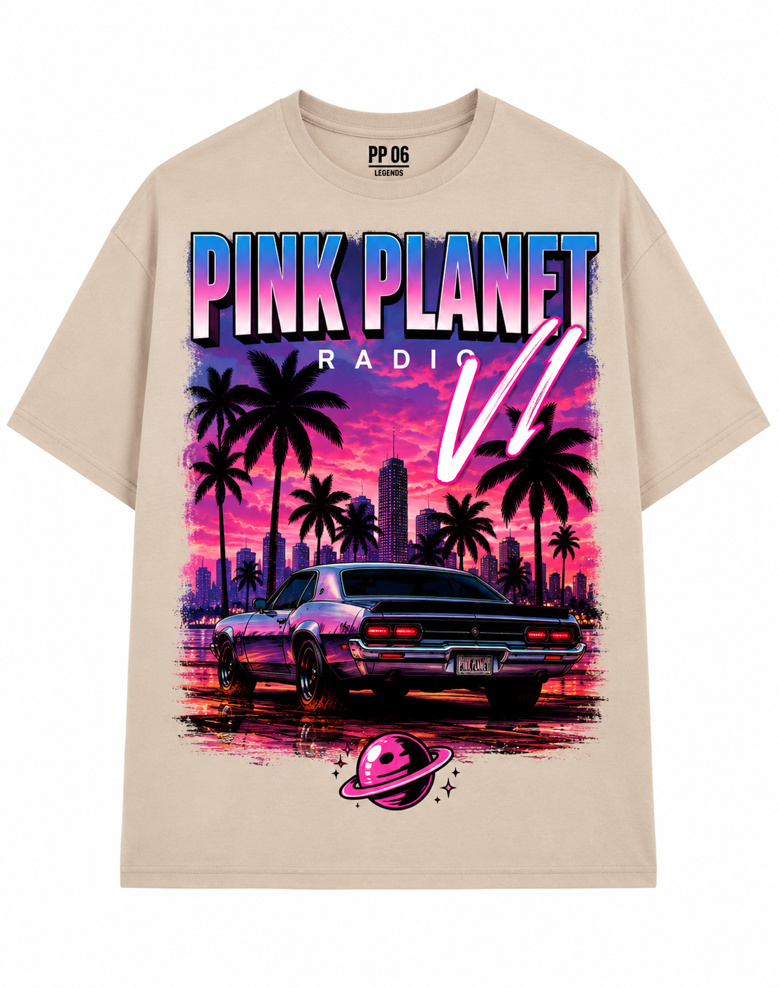 Pink Planet VI Tee - Hot Pink