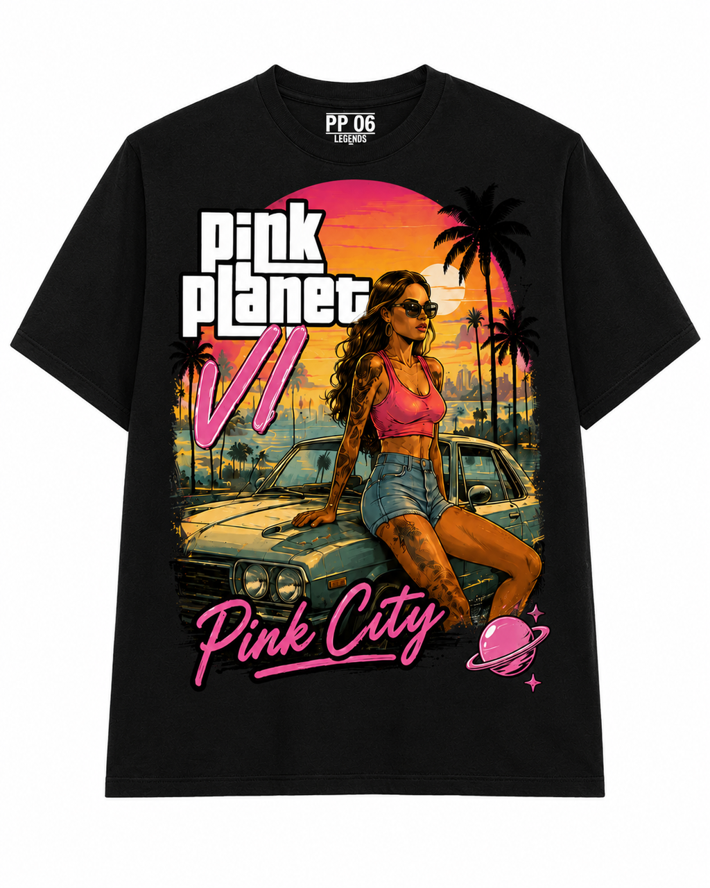 Pink Planet VI Tee - Beige