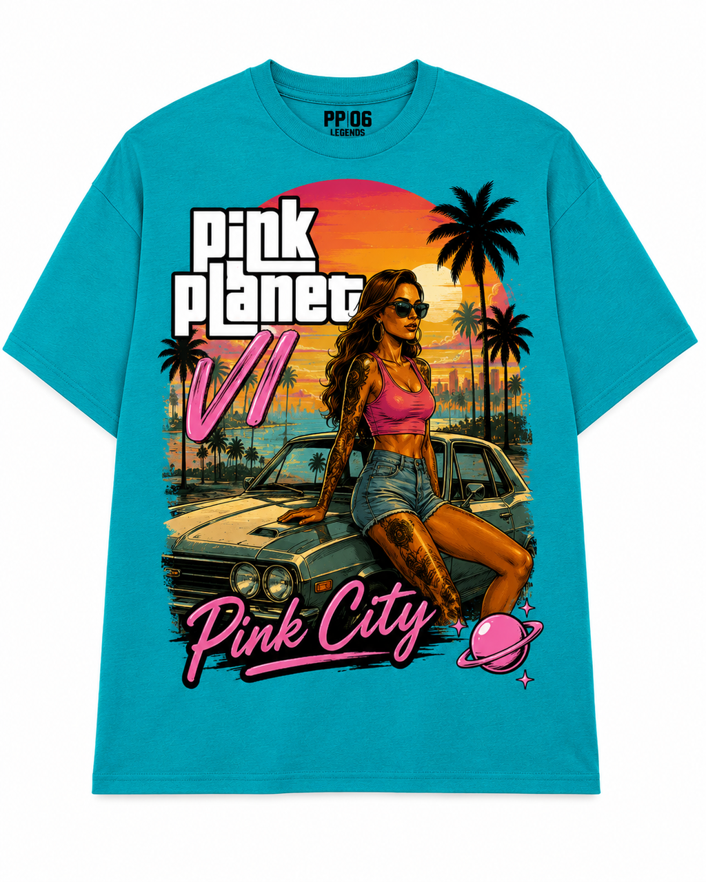 Pink Planet VI Tee - Beige