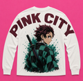 Pink City Anime Long Sleeve Tee