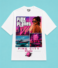 Pink Planet VI Tee - White