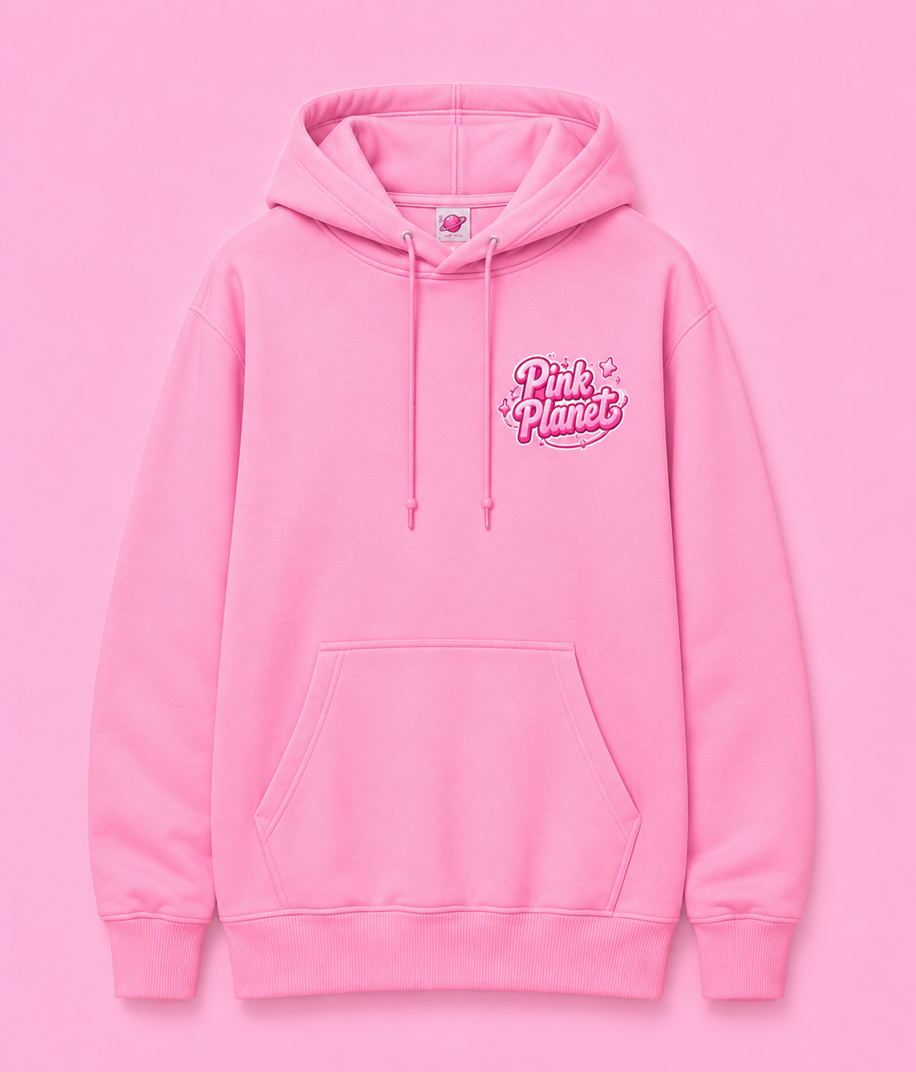 Pink Planet Besties Hoodie - Pink