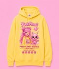 Pink Planet Besties Hoodie - Yellow