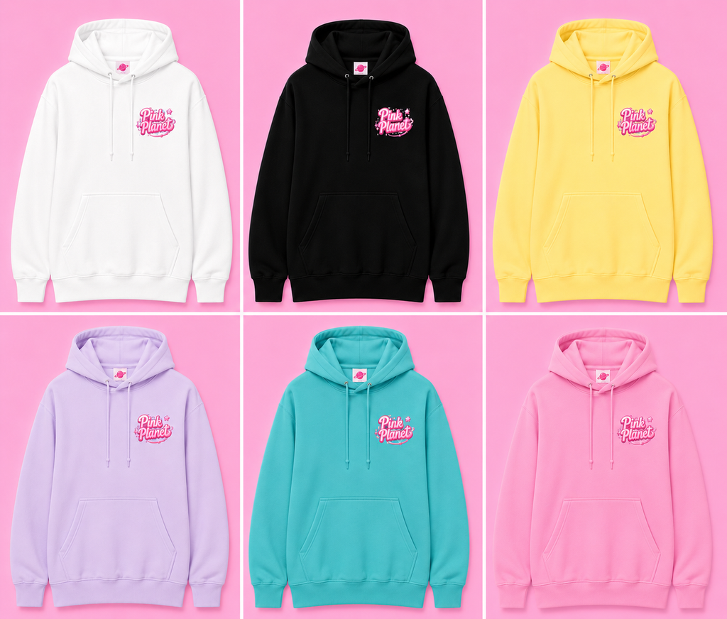 Pink Planet Besties Hoodie - Pink