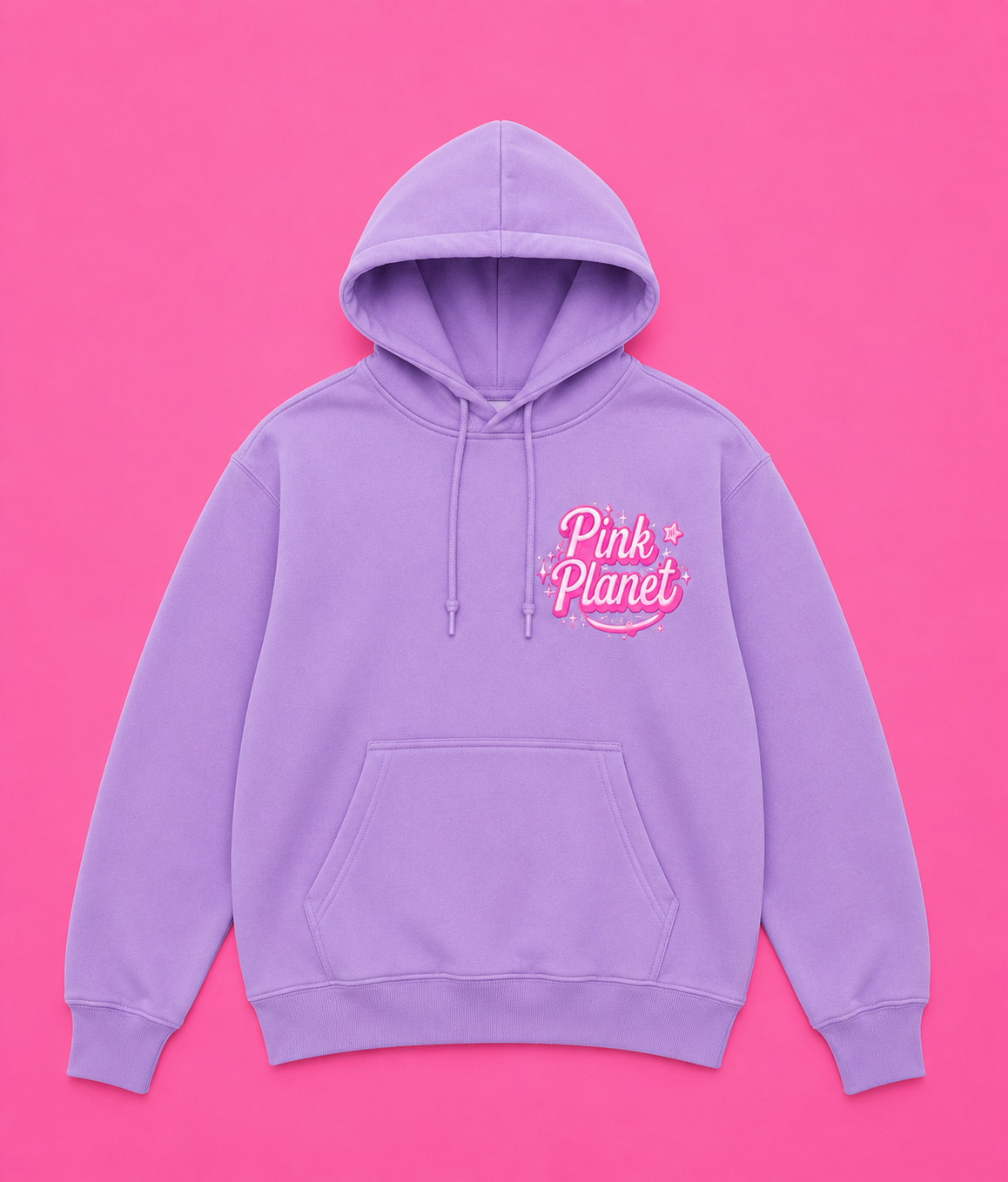 Pink Planet Logo Hoodie - Grey