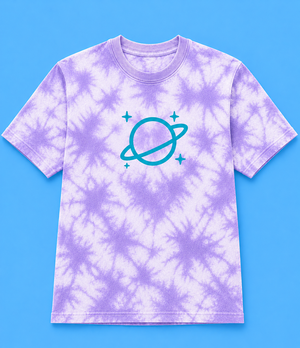 Pink Planet Tie-Dye Tee - Black (Men's)