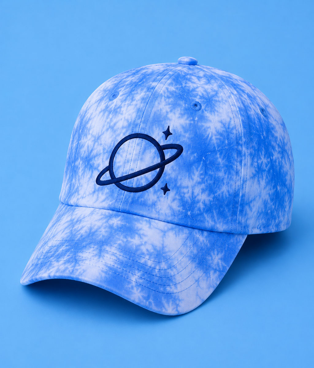 Pink Planet Cosmic Dad Hat (Grey)