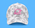 Pink Planet Cosmic Dad Hat (Grey)