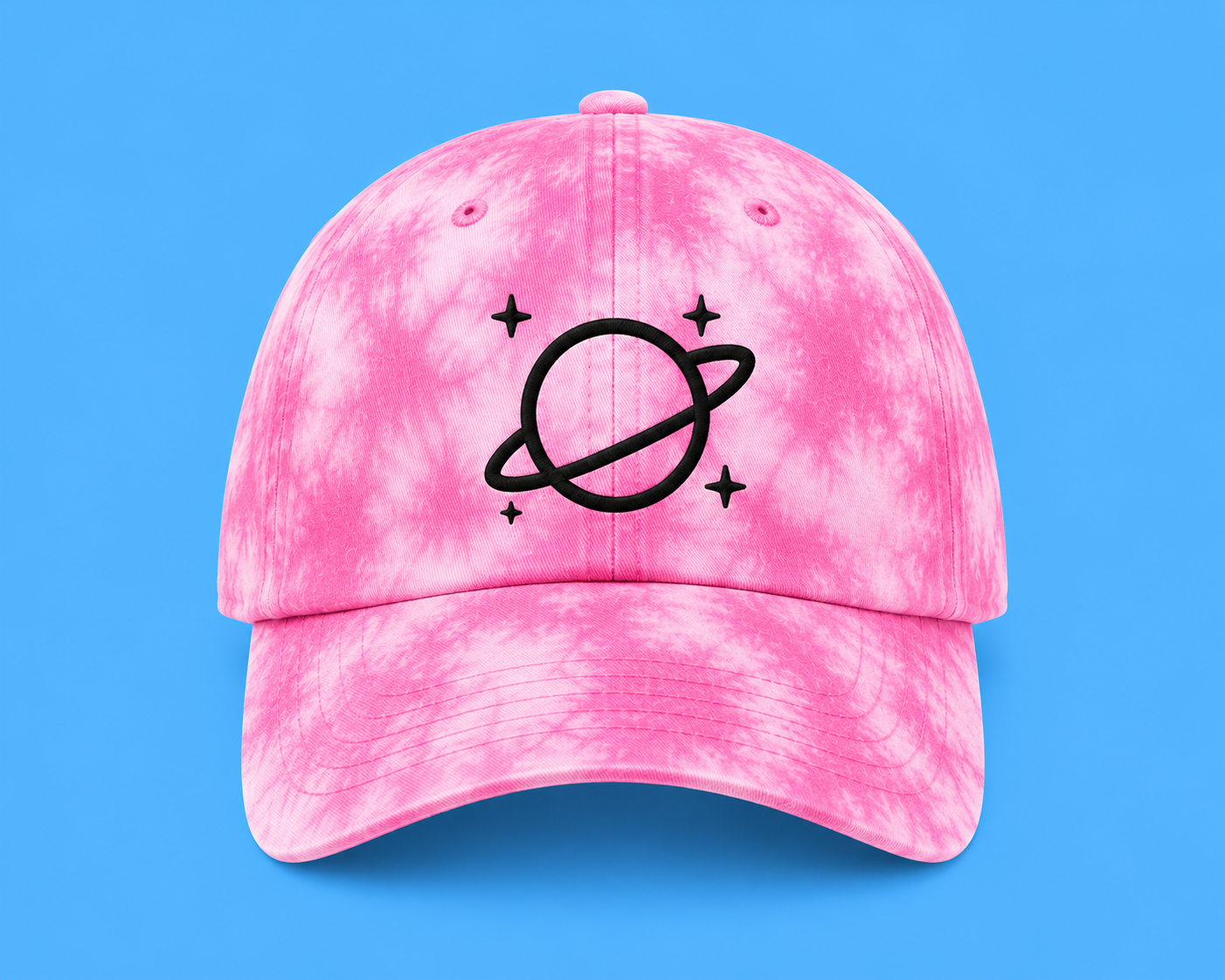 Pink Planet Cosmic Dad Hat (Red)