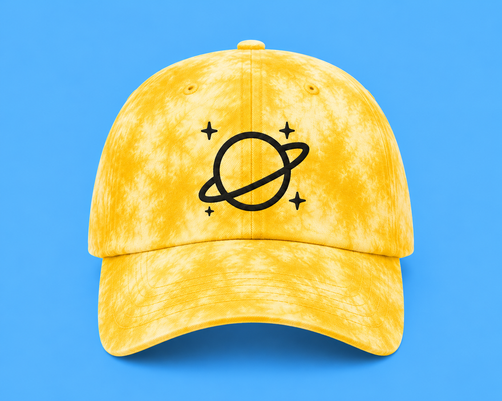Pink Planet Cosmic Dad Hat (Grey)