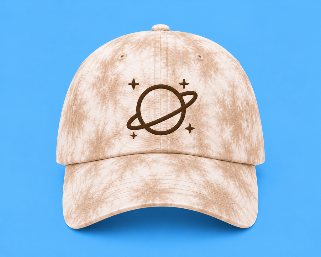 Pink Planet Cosmic Dad Hat (Grey)