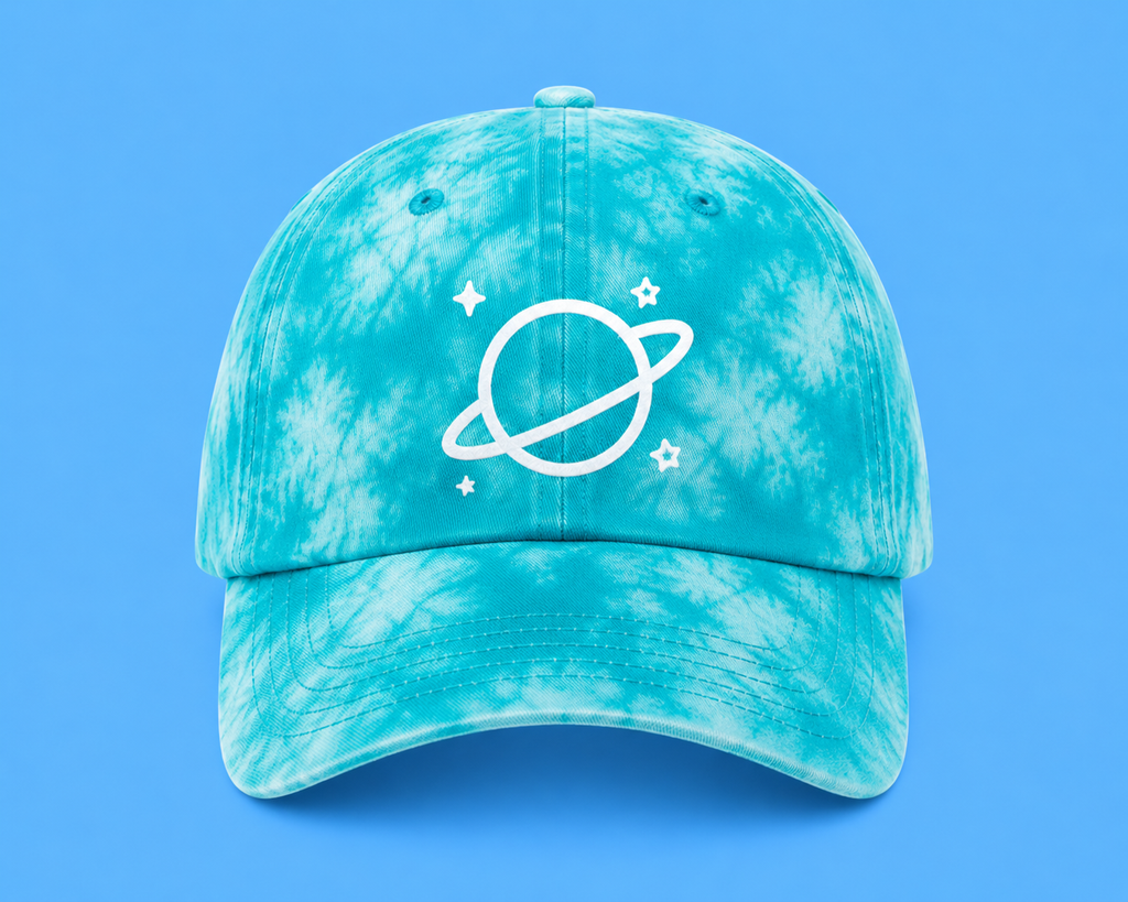 Pink Planet Cosmic Dad Hat (Grey)