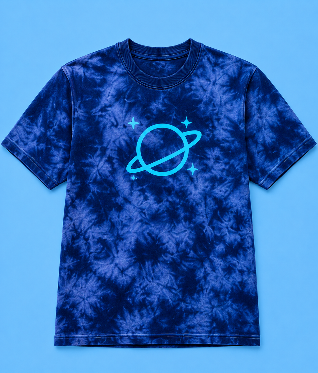 Pink Planet Tie-Dye Tee - Black (Men's)