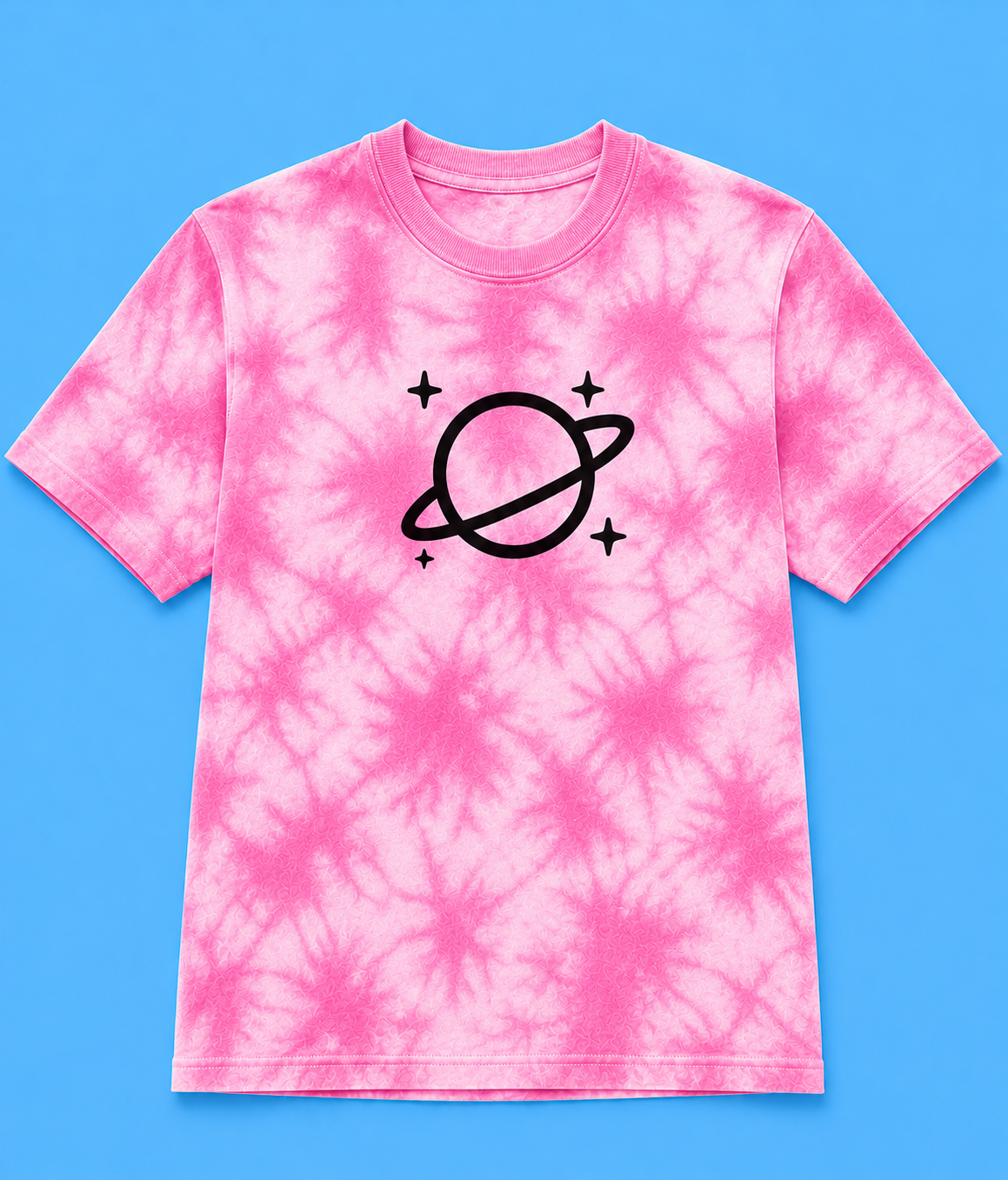 Pink Planet Tie-Dye Tee - Red (Men's)