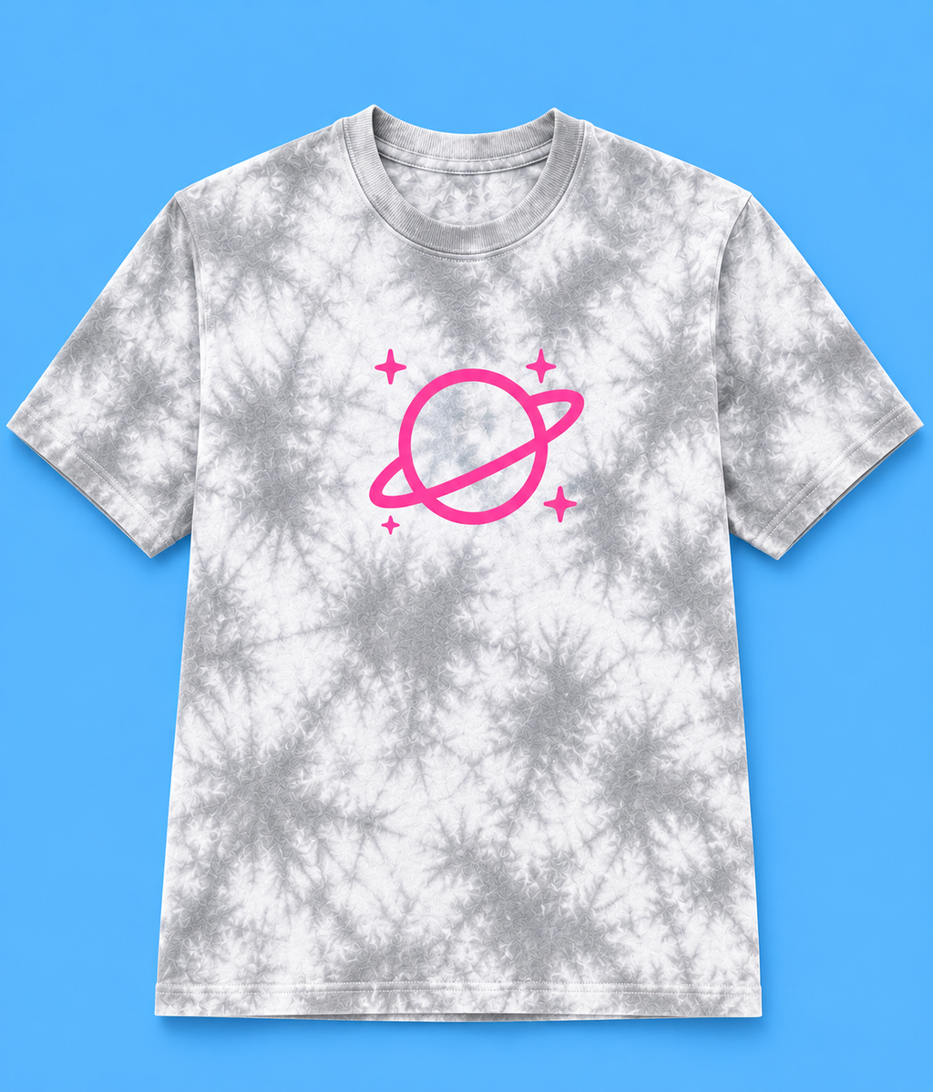 Pink Planet Tie-Dye Tee - Black (Men's)