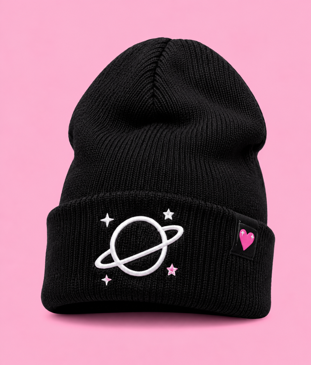 Pink Planet Cosmic Beanie (Hot Pink)