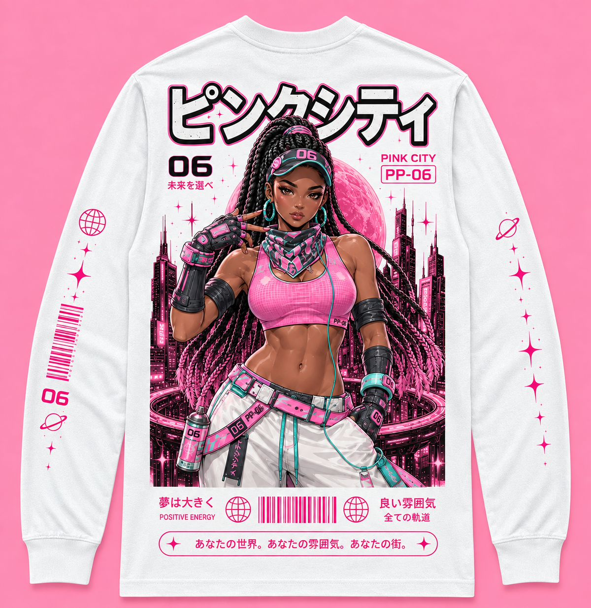 Pink City 06 Ninastar Long-Sleeve Tee