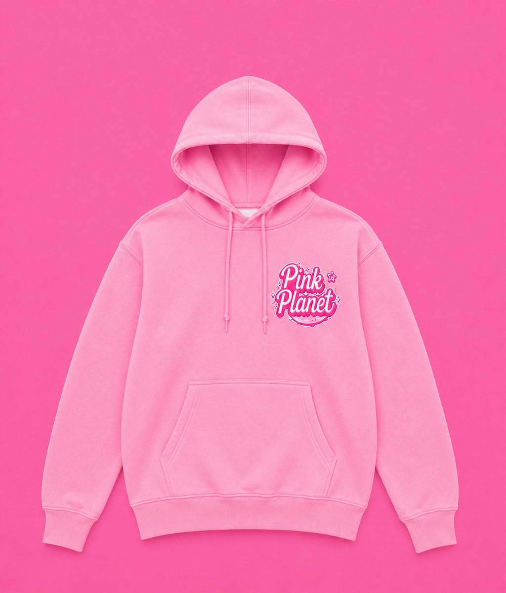 Pink Planet Logo Hoodie